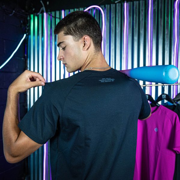 Diamond Tech Tee - Black/Light Blue - Image 5