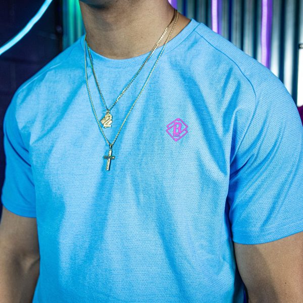 Diamond Tech Youth Tee - Cotton Candy Blue - Image 2