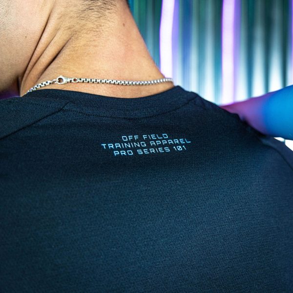 Diamond Tech Youth Tee - Black/Light Blue - Image 4