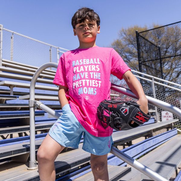 Baseball Players Have The Prettiest Moms Tee - Pink/Blue - Image 2