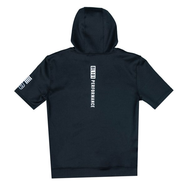 BSBL-SZN Short Sleeve Hoodie V3 Black/White - Image 2