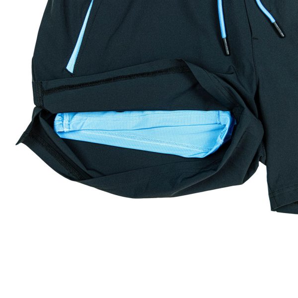 Pro Series Shorts V2 with Liner - Black/Light Blue - Image 2