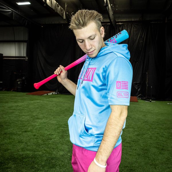 BSBL-SZN Short Sleeve Hoodie V2 Cotton Candy Blue - Image 4