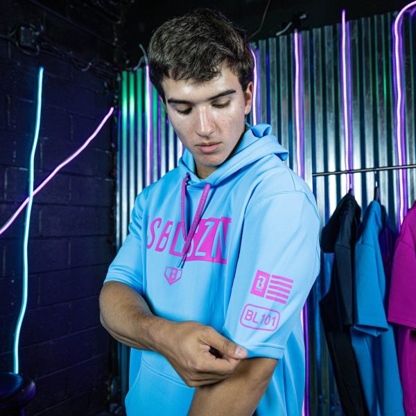 BSBL-SZN Short Sleeve Hoodie V3 Cotton Candy Blue - Image 5