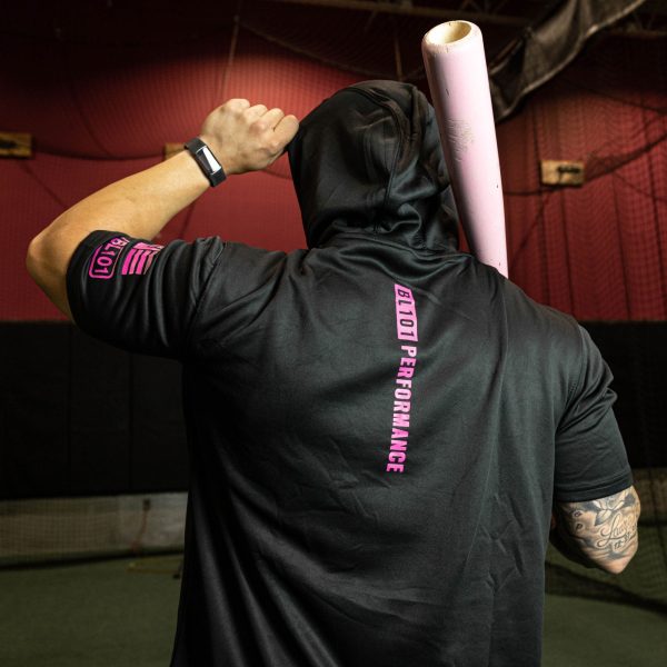 BSBL-SZN Short Sleeve Hoodie V2 Black/Pink - Image 5