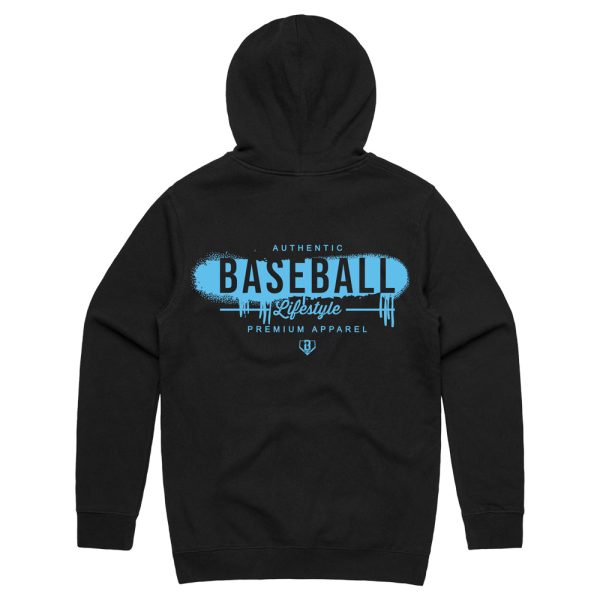 Vandal Youth Hoodie - Black/Light Blue - Image 2