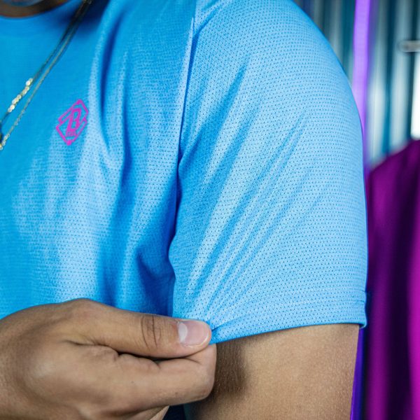 Diamond Tech Youth Tee - Cotton Candy Blue - Image 5