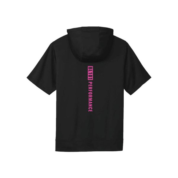 BSBL-SZN Short Sleeve Hoodie V2 Black/Pink - Image 2