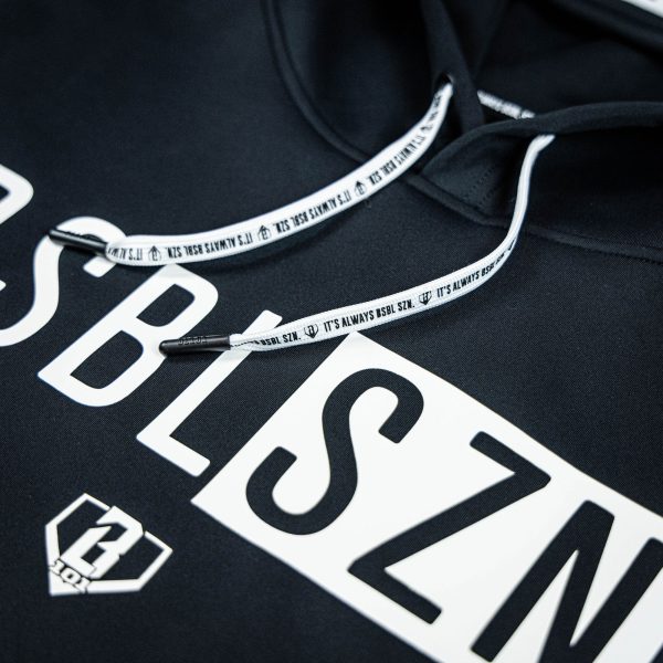 BSBL-SZN Short Sleeve Hoodie V3 Black/White - Image 9