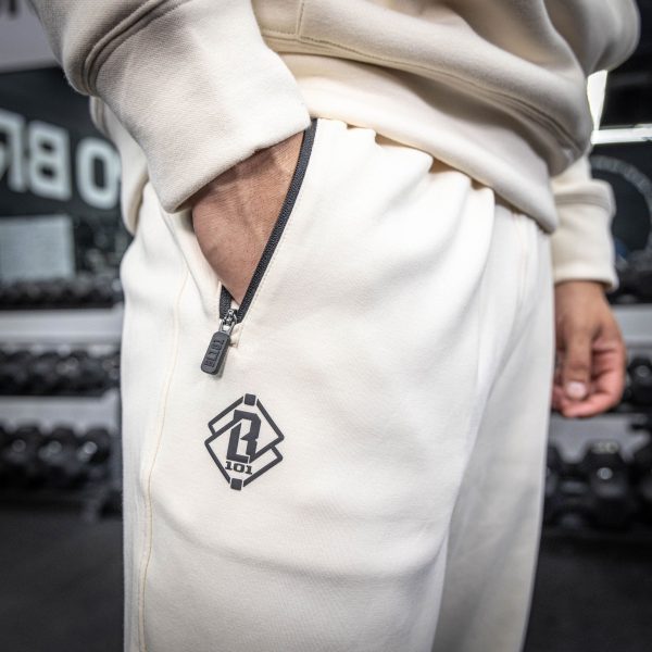 Diamond Relaxed Fit Joggers - Bone/Black - Image 4