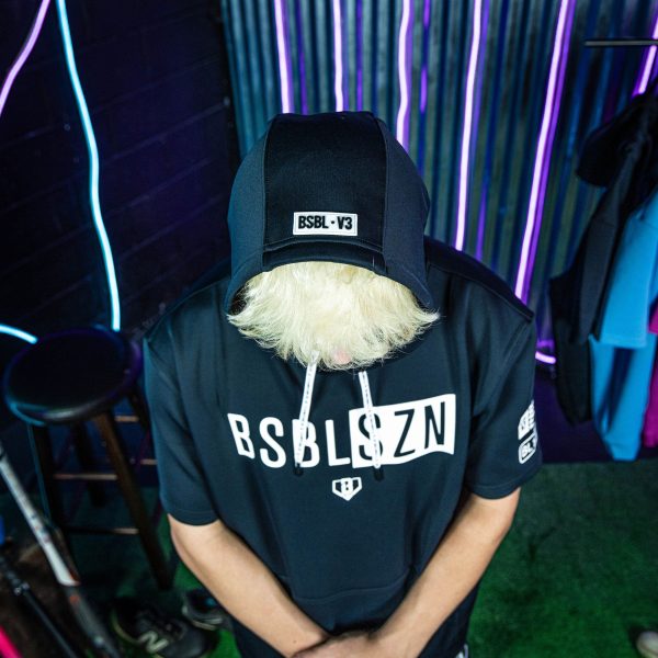 BSBL-SZN Short Sleeve Hoodie V3 Black/White - Image 4