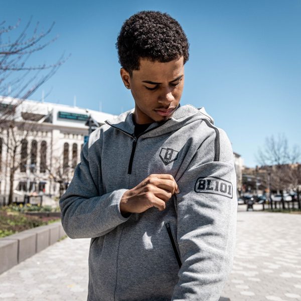 Game Day 1/4 Zip Hoodie - Gray/Black - Image 4