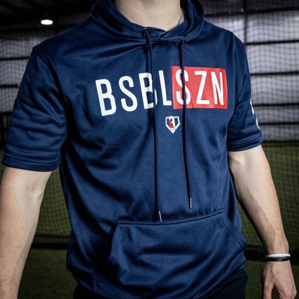 BSBL-SZN Short Sleeve Hoodie V2 Navy - Image 5