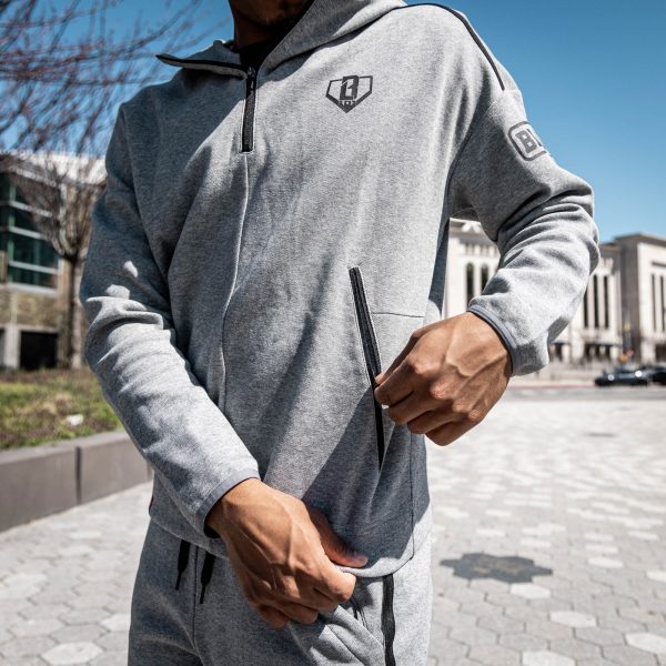 Game Day 1/4 Zip Hoodie - Gray/Black - Image 6