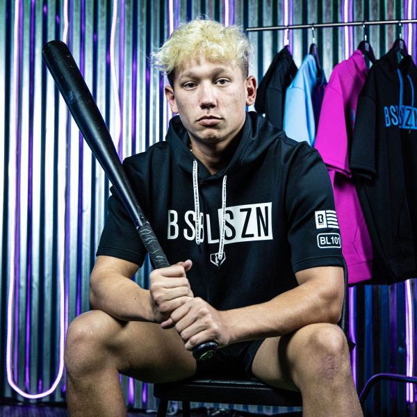 BSBL-SZN Short Sleeve Hoodie V3 Black/White - Image 3