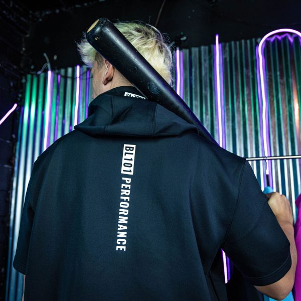 BSBL-SZN Short Sleeve Hoodie V3 Black/White - Image 6