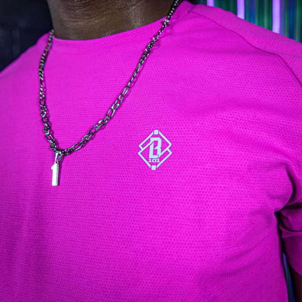 Diamond Tech Youth Tee - Cotton Candy Pink - Image 2