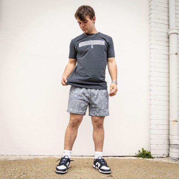 Paisley Shorts - Gray - Image 3