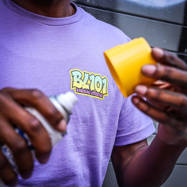 Graffiti Tag Man Youth Tee - Lavender - Image 2