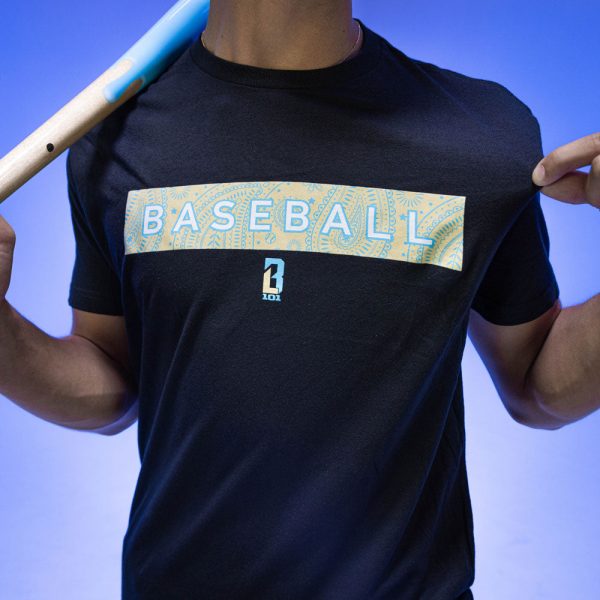 Paisley Youth Tee - Black/Bone/Light Blue - Image 2