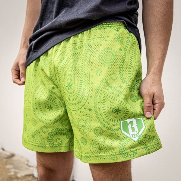 Paisley Youth Shorts - Green - Image 2