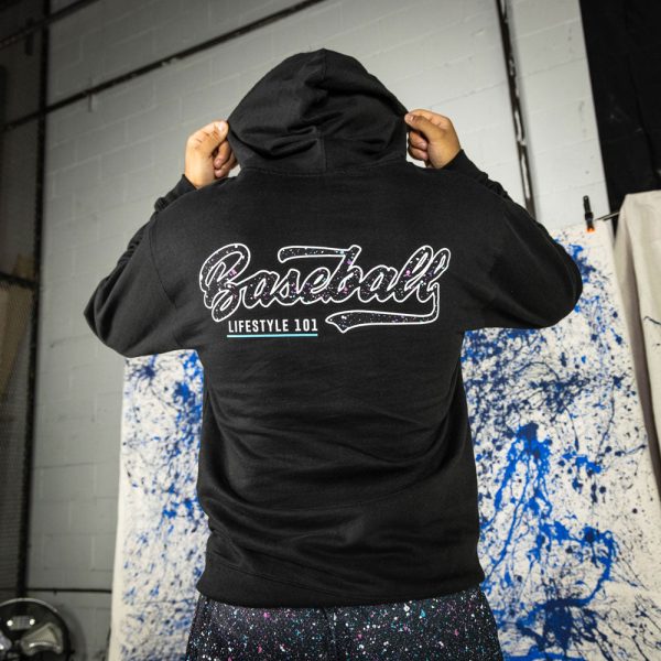 Splatter Youth Hoodie - Black/Galaxy - Image 3