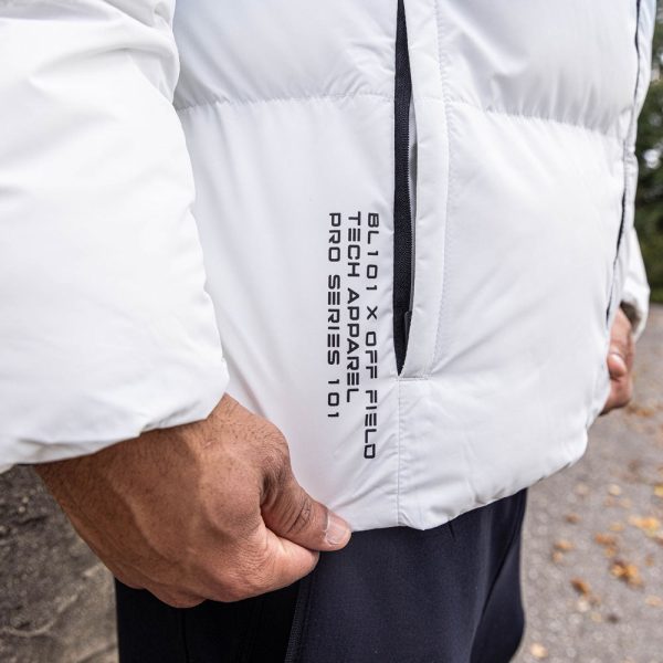 Gradient Full Zip Puffer Jacket - Blue/White - Image 4