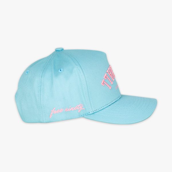 Upside Down Baseball Hat - Light Blue/Pink - Image 2