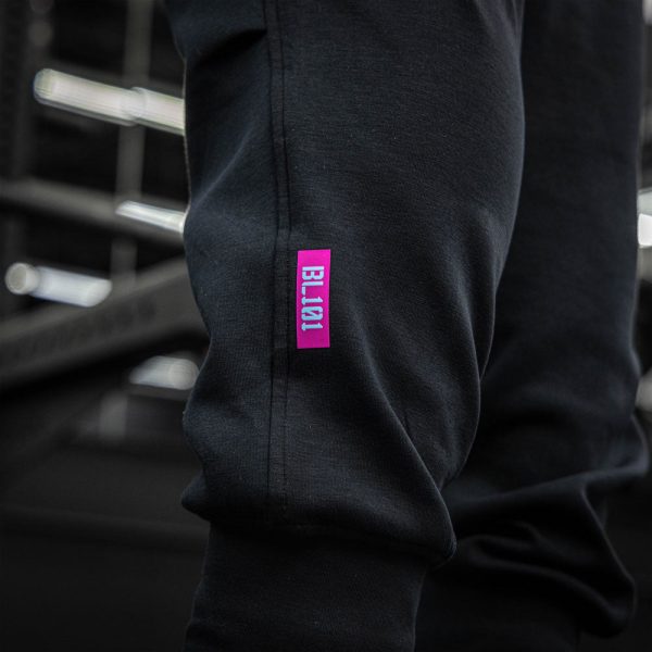 Diamond Relaxed Fit Youth Joggers - Black/Cotton Candy - Image 4