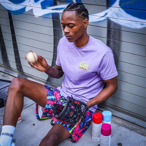 Graffiti Tag Man Tee - Lavender - Image 2