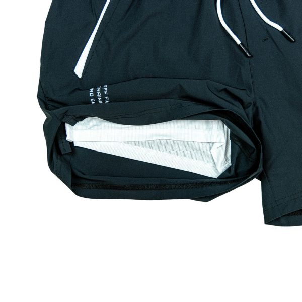 Pro Series Youth Shorts V2 with Liner - Black/White - Image 3
