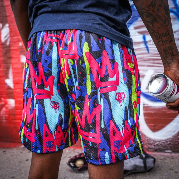 Graffiti Crown Youth Shorts - Image 3