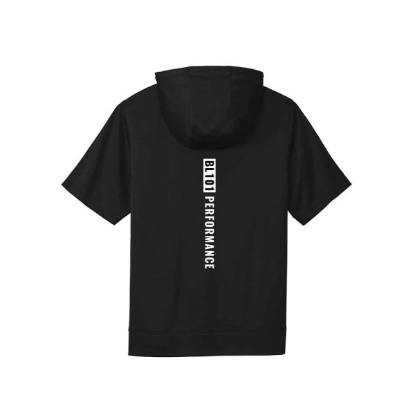 BSBL-SZN Youth Short Sleeve Hoodie V2 Black/White - Image 2