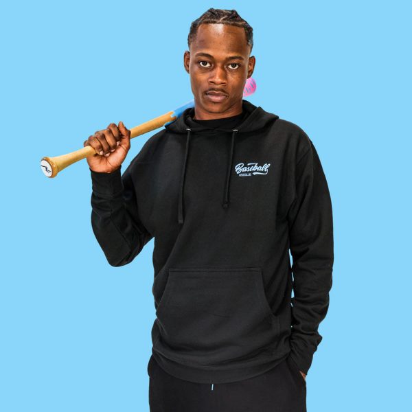 Established Hoodie - Black/Light Blue - Image 3