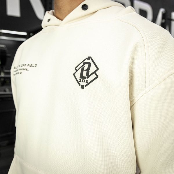 Off-Field Waffle Performance Hoodie - Bone/Black - Image 4