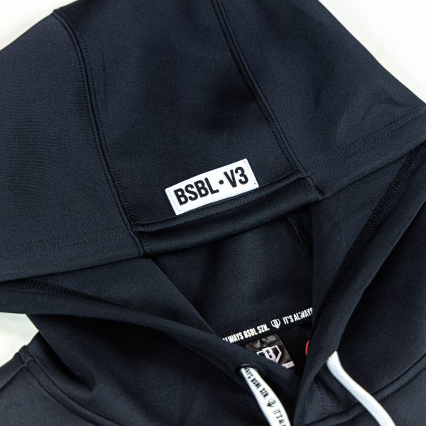 BSBL-SZN Short Sleeve Hoodie V3 Black/White - Image 7