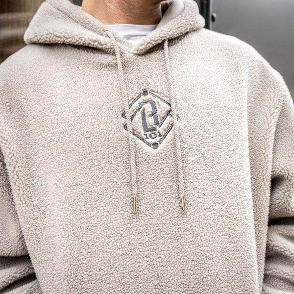 Diamond Youth Sherpa Hoodie - Stone - Image 3
