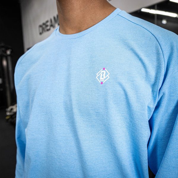 Diamond Tech Youth Long Sleeve - Cotton Candy Blue - Image 3