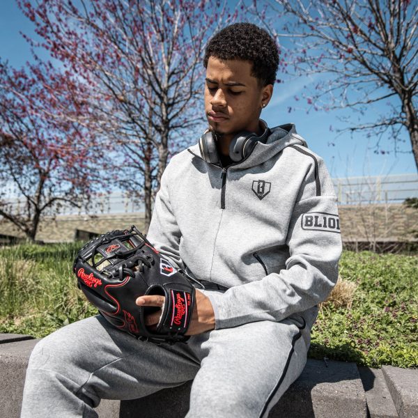 Game Day 1/4 Zip Hoodie - Gray/Black - Image 5