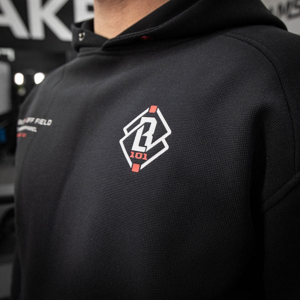 Off-Field Waffle Performance Youth Hoodie - Black - Image 2