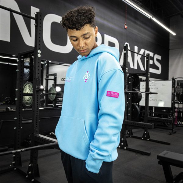 Off-Field Waffle Performance Hoodie - Cotton Candy Blue - Image 5