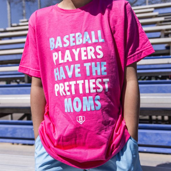 Baseball Players Have The Prettiest Moms Tee - Pink/Blue - Image 4