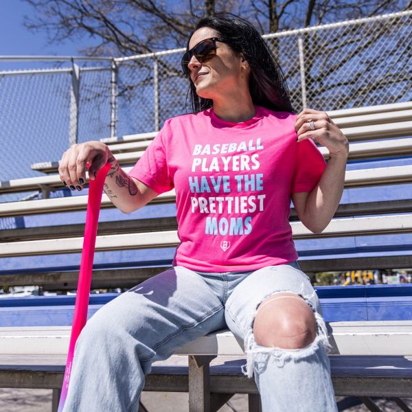 Baseball Players Have The Prettiest Moms Tee - Pink/Blue - Image 3