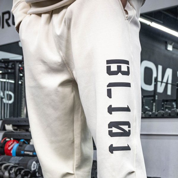 Diamond Relaxed Fit Joggers - Bone/Black - Image 3
