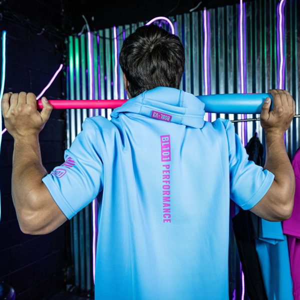 BSBL-SZN Short Sleeve Hoodie V3 Cotton Candy Blue - Image 4
