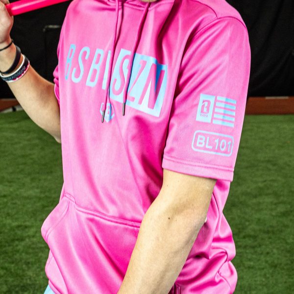 BSBL-SZN Youth Short Sleeve Hoodie V2 Cotton Candy Pink - Image 5
