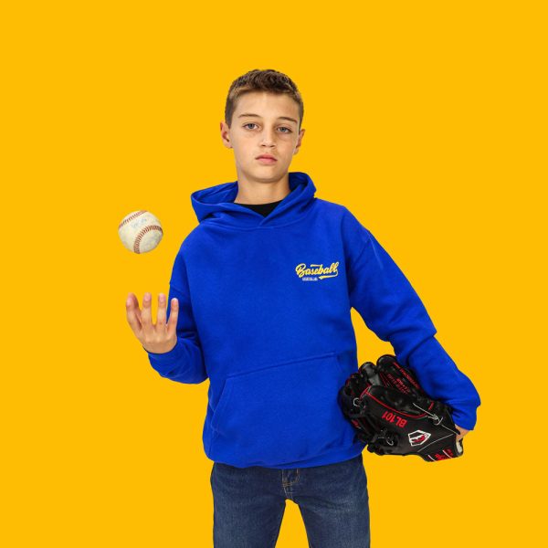 Established Youth Hoodie - Blue/Yellow/White - Image 3