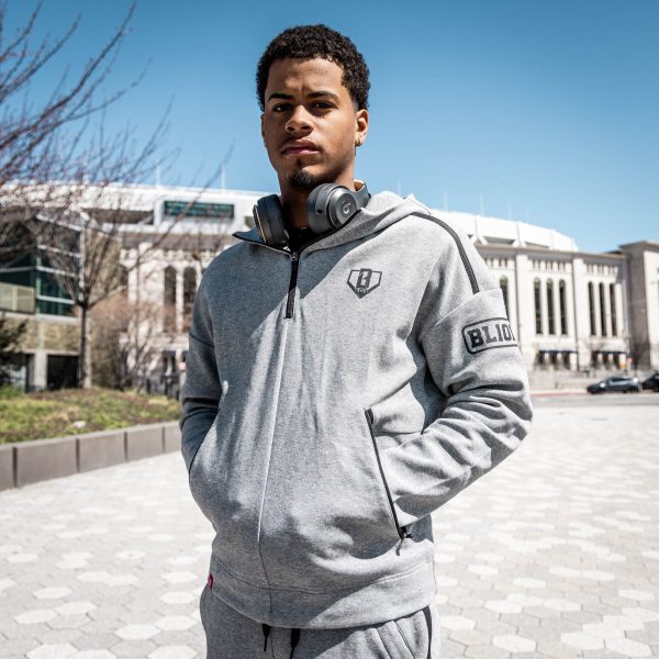 Game Day 1/4 Zip Hoodie - Gray/Black - Image 3