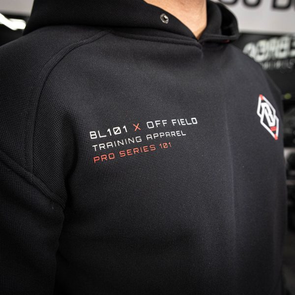 Off-Field Waffle Performance Youth Hoodie - Black - Image 3
