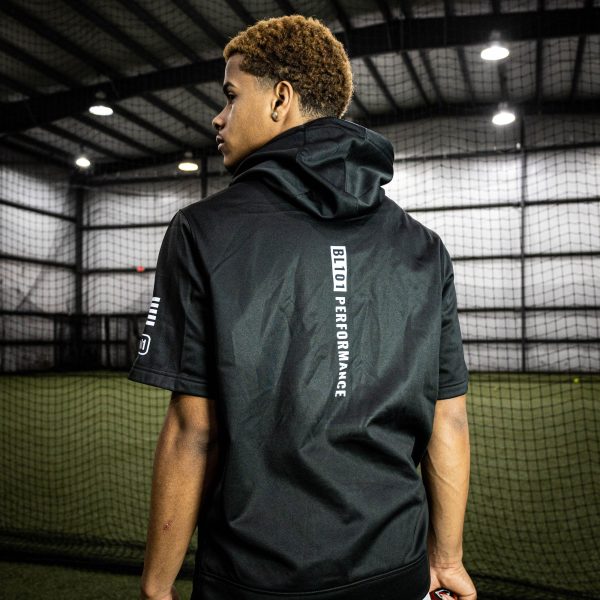 BSBL-SZN Short Sleeve Hoodie V2 Black/White - Image 4